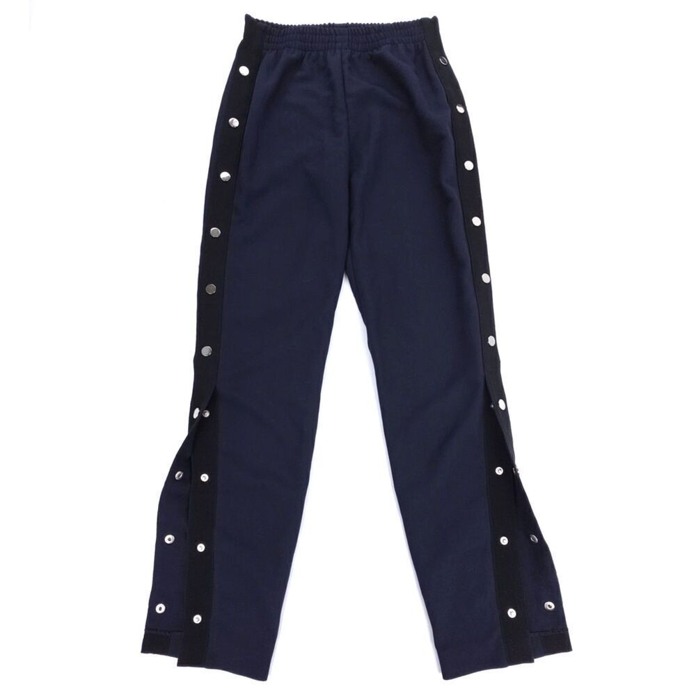 MAJE Prune Side Snap Track Pants Navy 90s Tear Away Athleisure Y2k Quiet Luxury